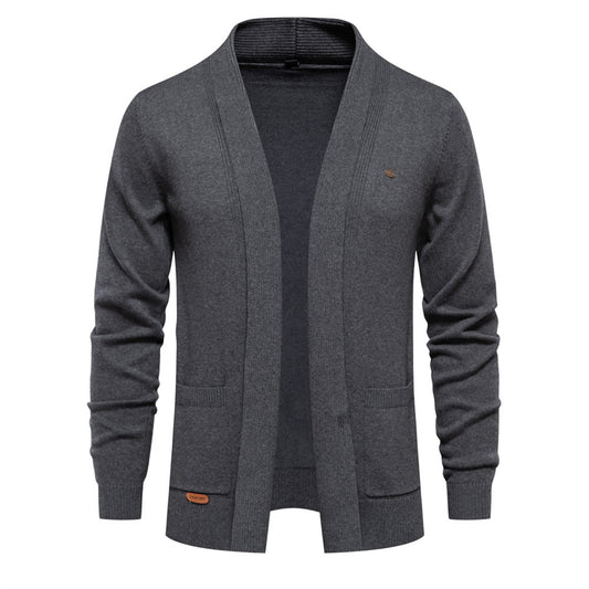 Men’s Pocket Cotton Cardigan Sweater