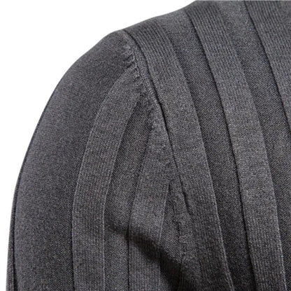 Men’s Stripe Turtleneck Pullover Sweater